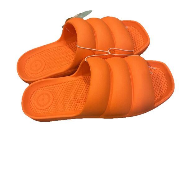 Totes Everywear Slides Sandals Summer Orange Womens Size 11  NEW - Picture 4 of 8